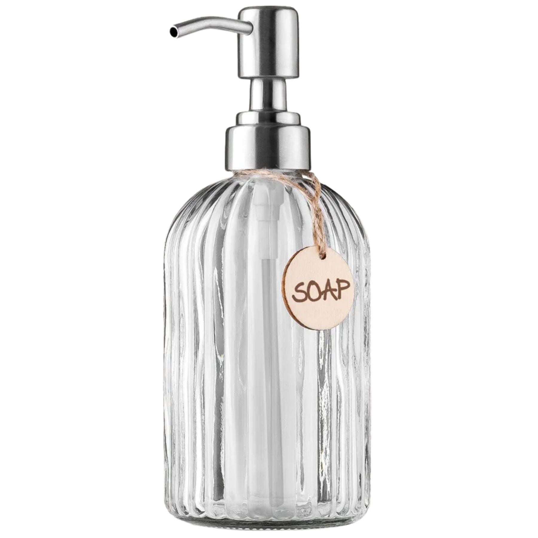 Clear Glass Hand Soap Dispenser, 400 ml — Abbey Hub