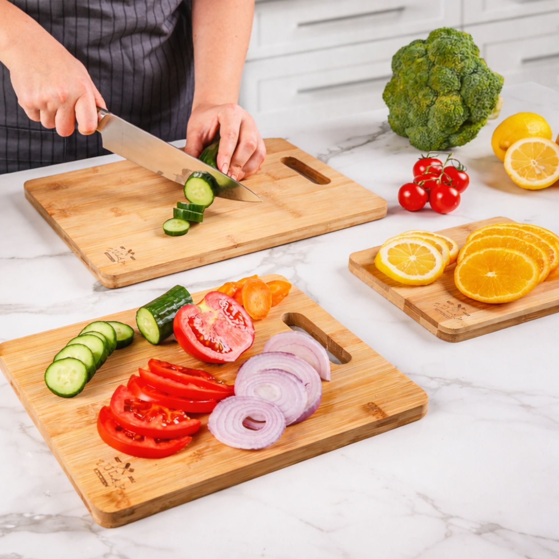 Bamboo Cutting Board Set, 3 Pieces — Abbey Hub