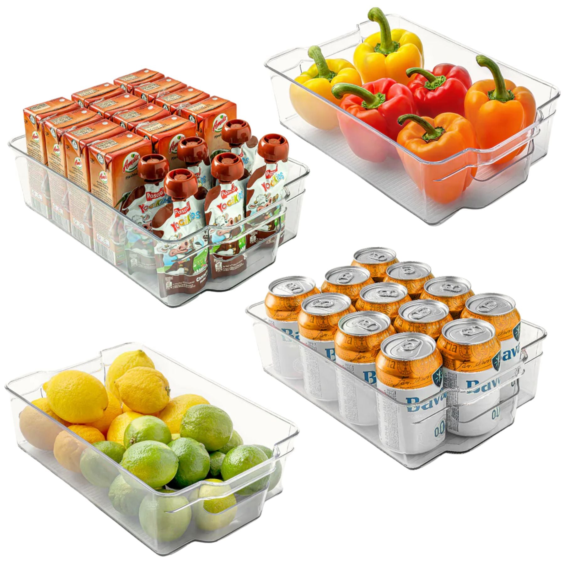 Extra Large Fridge Organizer Bins, Set of 4 — Abbey Hub