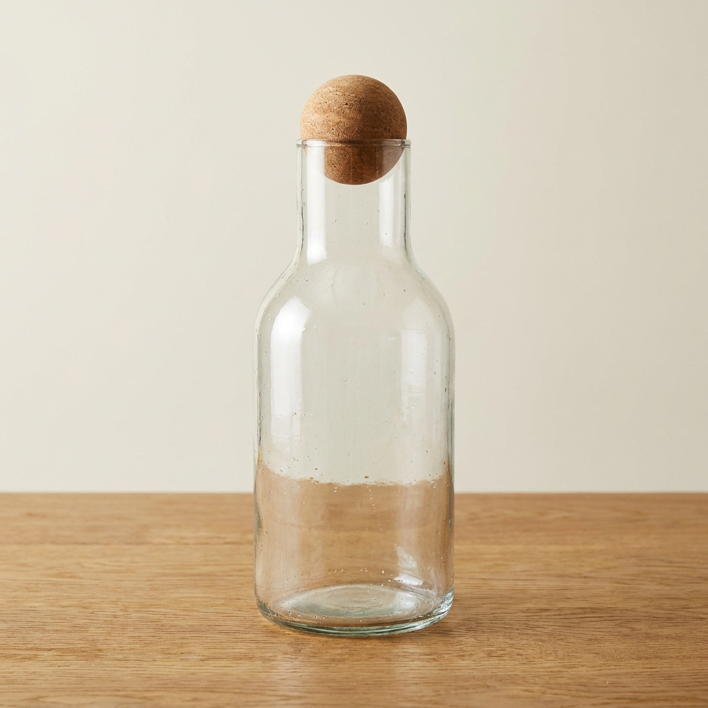 Recycled Glass Water Carafe, 1 Liter — Abbey Hub